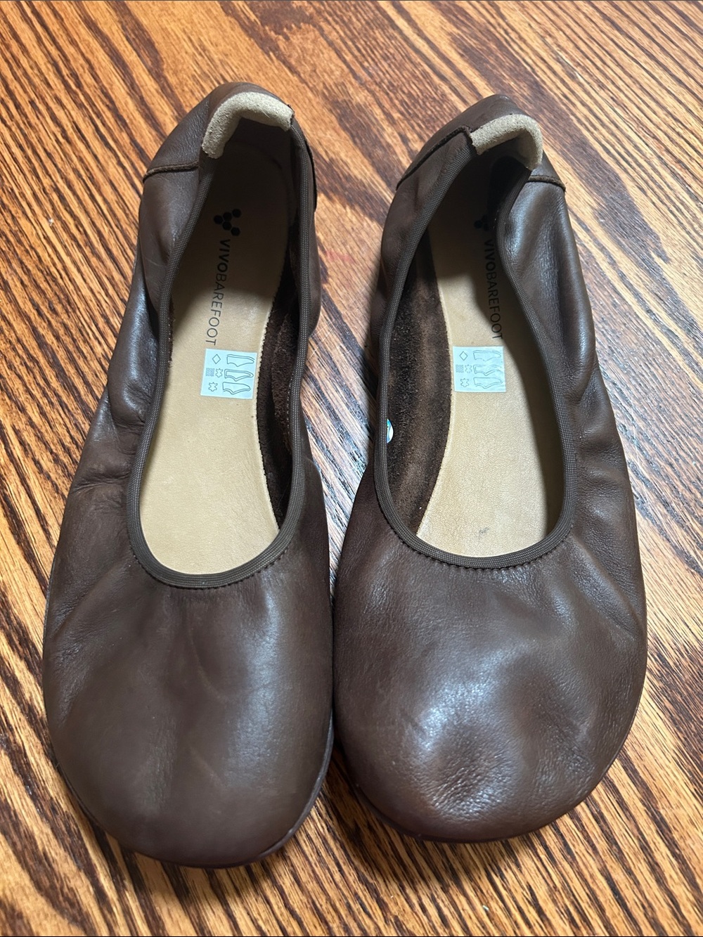 Vivo Barefoot Brown Leather Minimalist Ballet Flats